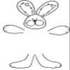 Hampton Studios Rabbit Yo Yo Rubber Stamp, 3 X 2 Wood Stamp view 2
