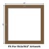 24x24 Mat Bevel Cut for 20x20 Photos - Precut Aged Oak Brown Square Shaped Photo Mat Board Opening - Acid Free Matte to Protect Your Pictures - Bevel Cut for Family Photos, Pack of 1 Matboard Show Kit view 2