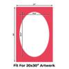 24x36 Mat Bevel Cut for 20x30 Photos - Precut Cardinal Red Oval Shaped Photo Mat Board Opening - Acid Free Matte to Protect Your Pictures - Bevel Cut for Family Photos, Pack of 1 Matboard Show Kit view 2