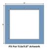16x16 Mat Bevel Cut for 12x12 Photos - Precut Brittany Blue Square Shaped Photo Mat Board Opening - Acid Free Matte to Protect Your Pictures - Bevel Cut for Family Photos, Pack of 1 Matboard Show Kit view 2