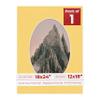 18x24 Mat Bevel Cut for 12x18 Photos - Precut Chamois Yellow Oval Shaped Photo Mat Board Opening - Acid Free Matte to Protect Your Pictures - Bevel Cut for Family Photos, Pack of 1 Matboard Show Kit view 1