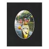 16x20 Mat Bevel Cut for 13x17 Photos - Precut Black Suede Oval Shaped Photo Mat Board Opening - Acid Free Matte to Protect Your Pictures - Bevel Cut for Family Photos, Pack of 1 Matboard Show Kit With view 4