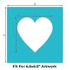 11x11 Mat Bevel Cut for 7x7 Photos - Precut Aquamarine Blue Heart Shaped Photo Mat Board Opening - Acid Free Matte to Protect Your Pictures - Bevel Cut for Family Photos, Pack of 1 Matboard Show Kit view 2