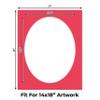 17x21 Mat Bevel Cut for 14x18 Photos - Precut Cardinal Red Oval Shaped Photo Mat Board Opening - Acid Free Matte to Protect Your Pictures - Bevel Cut for Family Photos, Pack of 1 Matboard Show Kit view 2