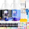 Pmbqifay Epoxy Resin 2 Gallon Kit, Clear Resin Epoxy, Resin Kit - High-Gloss,No Bubbles, Not Yellowing, Self-Leveling Art Resin Casting Resin for DIY Art,Crafts,Jewelry,Table Top,Wood & Resin Molds view 1