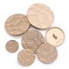 SEMINI 36 Pieces Mixed 6 Sizes Metal Button Alloy Shank Button Round Shaped Sewing Button for Women Men Suit Woolen Coat Shirt Trousers Sewing Crafts (Style087 Matt Gold) view 1