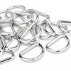 24 Pack Metal D Ring 1 Inch Dog Collar Buckle Seamless D-Rings for Crafts Handbag Harness Webbing, Purse Hardware for Bag Making - Silver view 1