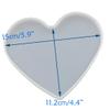 5Pcs Heart Shape Epoxy Mold DIY Resin Casting Heart Base Coaster Silicone Mold, Larger Size 5.9" x 4.4" view 2