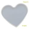 5Pcs Heart Shape Epoxy Mold DIY Resin Casting Heart Base Coaster Silicone Mold, Larger Size 5.9" x 4.4" view 3