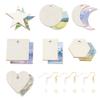 SUNNYCLUE 480Pcs Wood Charms Jump Rings Earrings Making Starter Kit Unfinished Wood Blanks Wooden Blank Charms Earring Hooks Round Pieces Square Heart Moon Star Charms for Jewelry Making Kits Women view 1