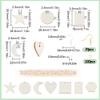 SUNNYCLUE 480Pcs Wood Charms Jump Rings Earrings Making Starter Kit Unfinished Wood Blanks Wooden Blank Charms Earring Hooks Round Pieces Square Heart Moon Star Charms for Jewelry Making Kits Women view 2