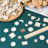 SUNNYCLUE 480Pcs Wood Charms Jump Rings Earrings Making Starter Kit Unfinished Wood Blanks Wooden Blank Charms Earring Hooks Round Pieces Square Heart Moon Star Charms for Jewelry Making Kits Women view 3