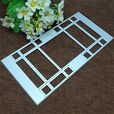 Cutting Dies Stencil,22.2x11.2cm Folded Fancy Metal Cutting Die Carbon Sharp Book Photo Album Art Card Dies Cut