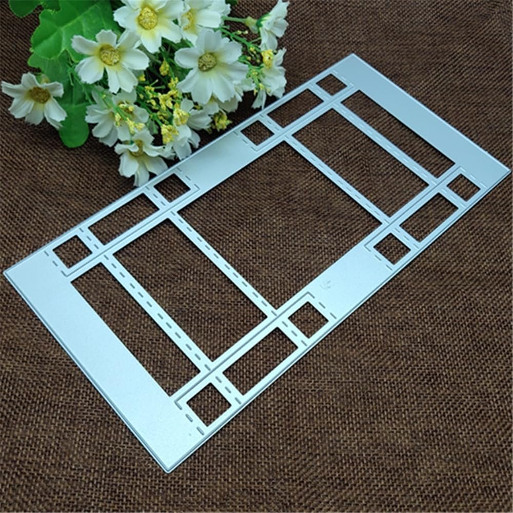 Cutting Dies Stencil,22.2x11.2cm Folded Fancy Metal Cutting Die Carbon Sharp Book Photo Album Art Card Dies Cut