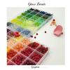 2600PCS 6mm Glass Beads for Jewelry Making, 48 Colors Crystal Beads Bracelets Making Kit, Christmas Colors 2 Box Round Beads Suitable for Beginners view 4