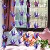 TOTIEJFJ Twinkle Paper Crane Hanging Garlands (3stringsX 5.2ft), Colorful Origami Birds Streamers for Bridal Shower, Baby Shower Birthday Party Supplies(Purple) view 1