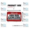 DoLife Attached USA Made Just A Dude Hook and Loop Patch, Funny Meme Embroidered Patches, Tactical Military Morale Patch with Hook Fastener Backing, Cute Applique Accessories for Backpacks view 2