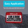 DoLife Attached USA Made Just A Dude Hook and Loop Patch, Funny Meme Embroidered Patches, Tactical Military Morale Patch with Hook Fastener Backing, Cute Applique Accessories for Backpacks view 3