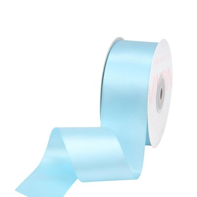 VATIN Double Face Light Blue Satin Ribbon 1-1/2" Continuous 50 Yards,Blue Polyester Fabric Ribbon use for Bows Bouquet, Gift Wrapping, Floral Arrangement Wedding Decoration