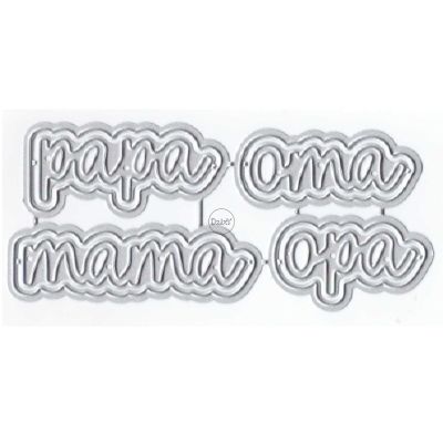 DzIxY English Words Mom Metal Cutting Dies for Card Making Kit Embossing Paper Die Cuts Scrapbook Machine Stencils Storage Pockets Supplies