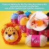 Sekafris Crochet Yarn with Cotton - Chunky Yarn for Crocheting - Cotton-Nylon Blend (Pink) view 2