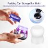 VILLCASE Pudding Jar Molds with Lid, Jar Silicone Molds Resin Pudding Tin Storage Box for Storage Box, Candy Jewelry Organizer, Home Decor, Resin Epoxy Casting 2pcs view 3