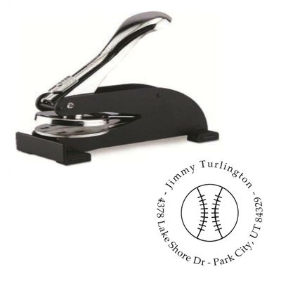 Hampton Studios Custom Golf Logo Desk Embosser Seal - 1.675" Round Personalized Paper Embosser