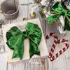 Ribbli Emerald Green Velvet Wired Ribbon 2.5 Inch Metallic Green Crushed Velvet Christmas Ribbon for Gift Wrapping Christmas Tree Decoration Crafts Wreaths Supplies-Continuous 10 Yards view 2