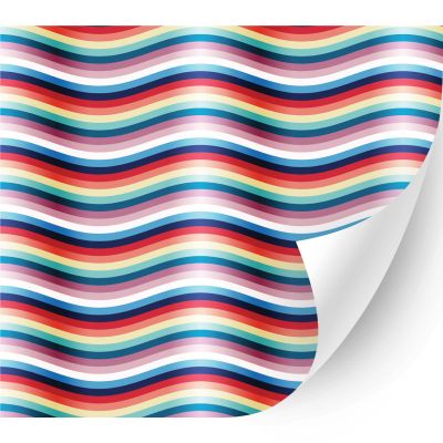HTV4U Puff Pride Rainbow Heat Transfer Vinyl (Rainbow Ripple, 12" x 1 Yard) - Patterned 3D Iron on Vinyl, Heat Press Film Paper for T-Shirt, DIY Craft Projects