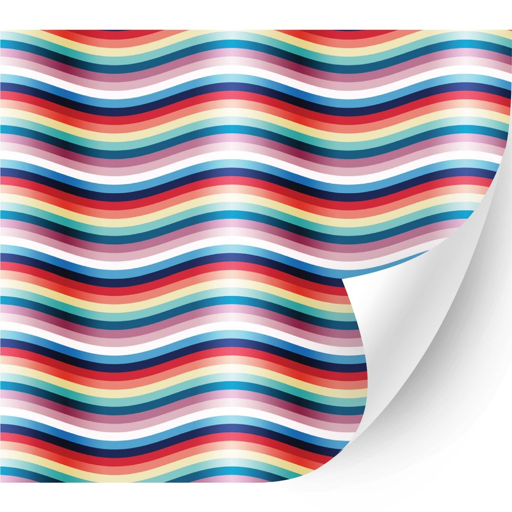 HTV4U Puff Pride Rainbow Heat Transfer Vinyl (Rainbow Ripple, 12" x 1 Yard) - Patterned 3D Iron on Vinyl, Heat Press Film Paper for T-Shirt, DIY Craft Projects