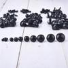 Queenbox 100pcs 12mm Plastic Safety Eyes Screw with Washers, Round Animal Eyeball Amigurumi Craft Making for Crochet Teddy Bear, Brown view 3