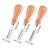 MUNEFE 3Pcs Leather r, Leather Bevel Cuer, Professional Trimmin Workin Kit for Craft Cuin with Wooden Handle view 2