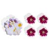 Tissting 5 Pcs Resin Coaster Mold 34cm/12cm Flower Agate Shape Tray Cup Mats Silicone Mold Epoxy Resin Casting Molds for DIY Arts Crafts Home Decoration view 1