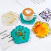 Tissting 5 Pcs Resin Coaster Mold 34cm/12cm Flower Agate Shape Tray Cup Mats Silicone Mold Epoxy Resin Casting Molds for DIY Arts Crafts Home Decoration view 3