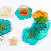 Tissting 5 Pcs Resin Coaster Mold 34cm/12cm Flower Agate Shape Tray Cup Mats Silicone Mold Epoxy Resin Casting Molds for DIY Arts Crafts Home Decoration view 4