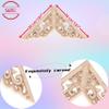 BSYMDH 4PCS Corner Wooden Carving Decal Unpainted Wood Appliques Onlays DIY Wood Carved Furniture Appliques Onlays for Wall Bed Door Wardrobe Cabinet Furniture Decoration(04,20x20cm/7.87x7.87inch) view 2