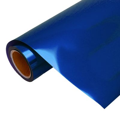 Threadart Metallic Foil Royal Blue Heat Transfer Vinyl Film | Custom Cut Roll 20" Wide By The Yard | Compatible with Venture Explore and Maker, Silhouette Cameo, & Large Format Cutters