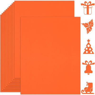 Twavang 25 Sheets Orange Cardstock Paper 8.5'' x 11'', 250gsm/92lb Thick Paper for Scrapbook, Invitations, Printing and DIY Cards