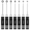 RC Tool Kit,7PCS Hex Precision Screwdriver Set with 0.9/1.27/1.3/1.5/2.0/2.5/3.0mm Hobby Tools Hexagon Wrench Repair Tools Compatible with SCX24 Traxxas Redcat RC Cars Trucks view 1