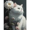 CoHraeu Flowers Diamond Painting Kits for Adults Kids Beginners Round Full Drill Cat and Butterfly Gem Art with Diamonds 5D DIY Home Wall Decor Gifts 12x16 inch view 1