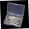 EXCEART 150pcs Stainless Steel T- Wig Making Convenient Plastic Storage Box for Sewing Blocking Knitting Crafts and Tailoring Projects view 2