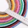 Glitter Sequins Rope 6Mm Soft Tube Rope String for Clothing Shoes Accessories DIY Crafts Jewelry Party Bracelet Making Material - (Color: Fruit Green) view 2