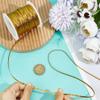 GORGECRAFT 109Yds Gold Metallic Dreadlock String 1/8 Inch Hair Wrap Rope Nylon Braided Ribbon Hiphop Tie Braiding Band String Sparkly Edge Twine Glitter Cord for Craft Hair Extension Sewing view 3