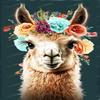 RMSGOZO 5D Flower Alpaca Diamond Painting Kits - Animal Diamond Art for Adults, Full Round Gemstone Crystal Cross Stitch Kit, for Wall Decor Bedroom Decor or Gifts (8 X 12 Inch) view 1