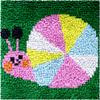 Small Size Snail Latch Hook Kits Rug for Kids Beginner Easy Latch Hook kit Tapestry Cushion Embroidery Craft Kits with Printed Pattern DIY Mat Canvas Decor Gift 30x30cm view 1