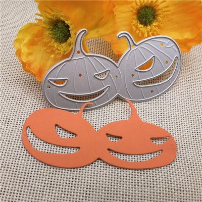 Cutting Dies Stencil,8.3x4.3cm Halloween Pumpkin Lights Cutting Dies Metal Embossing Stencil Die Craft for Cards Album Book Decoration