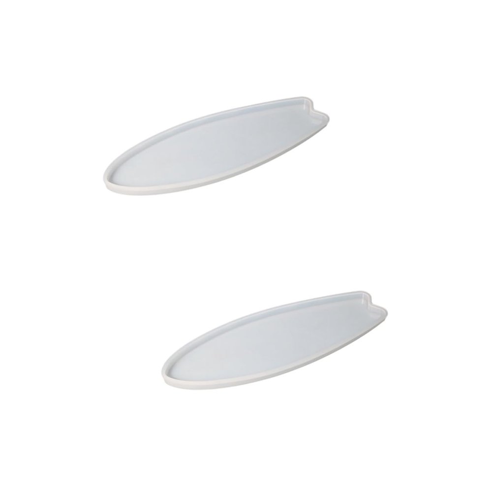 TEHAUX 2pcs Surfboard Silicone Mold Flexible Epoxy Crafting Molds for Projects Safe and Design for Unique Home Decor and Bar Use