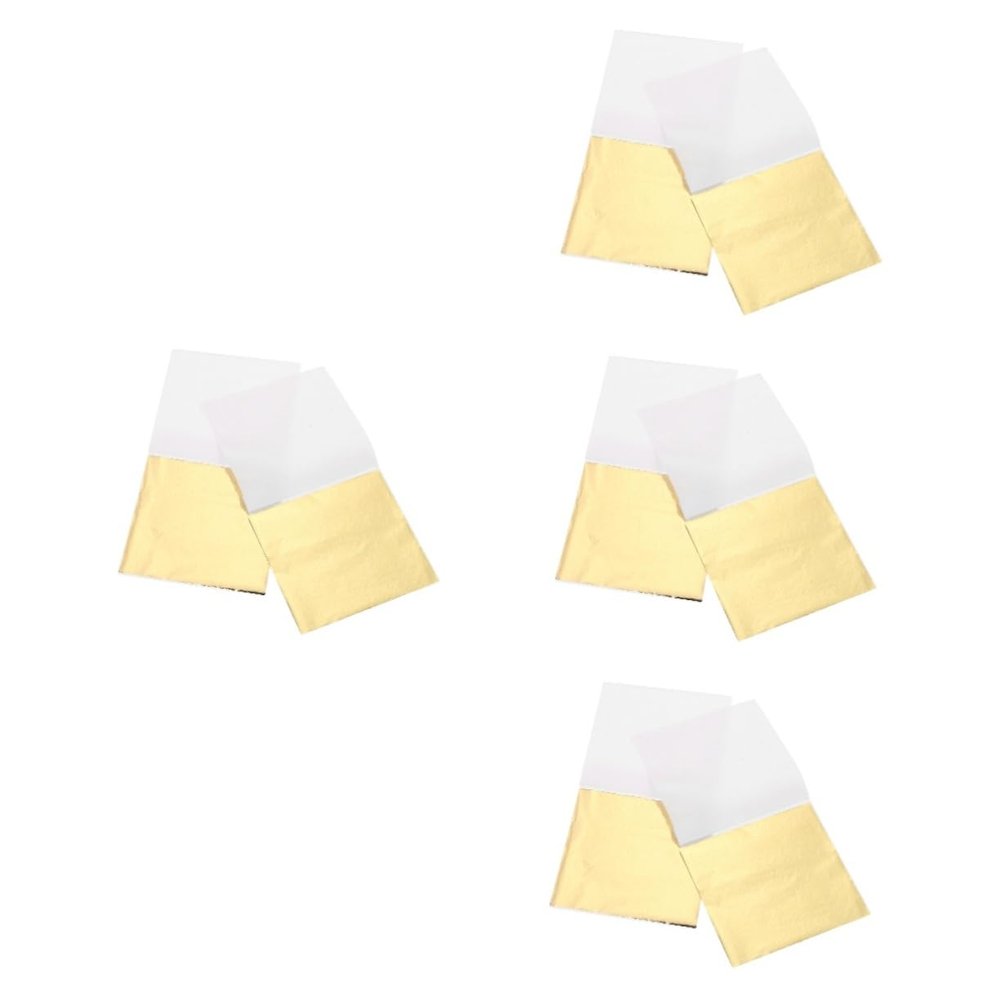 EXCEART 800sheets Imitation Gold Foil Sheets Decoration Supplies for Arts Crafts Metallic Foil Flakes for Gilding Painting and Furniture Decoration for Creative Projects
