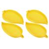 PATIKIL 2pcs Diamond Painted Tray, 15x9cm Diamond Art Trays Leaf Bead Rhinestone Sorting Tray Organizer Large Plate Craft Tool, Yellow view 1