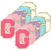 10Pcs Self Adhesive Chenille Letter Patches Iron on Varsity Preppy Letter Patches Stick on Glitter Fuzzy Letters for Clothing Bag Laptop Phone CaseG view 1